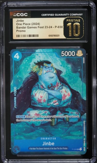 2024 One Piece Bandai Games Fest '23 Alt Art Jinbe #P-030 CGC 10 PRISTINE