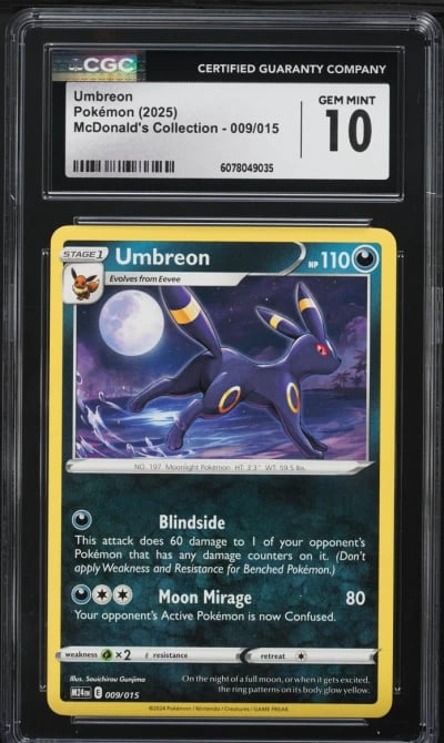 2025 Pokemon Scarlet & Violet McDonald's Collection Umbreon #9 CGC 10 GEM MINT