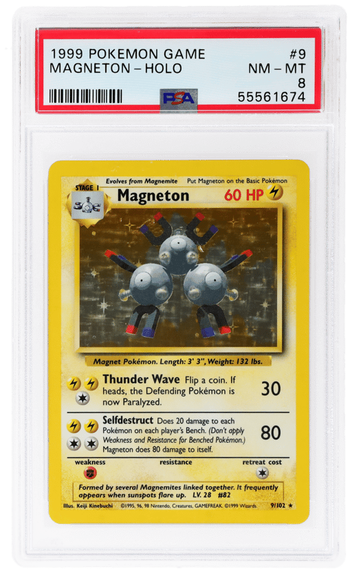 1999 Pokemon Game Holo Magneton #9 PSA 8