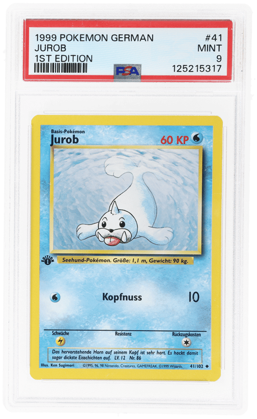 1999 Pokemon Base Set German 1st Edition Jurob #41 PSA 9