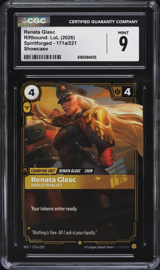 2026 Riftbound League Of Legends LoL Spiritforged Showcase Renata Glasc #171a CGC 9 MINT