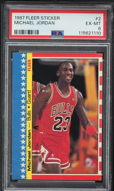 1987 Fleer Sticker Michael Jorda