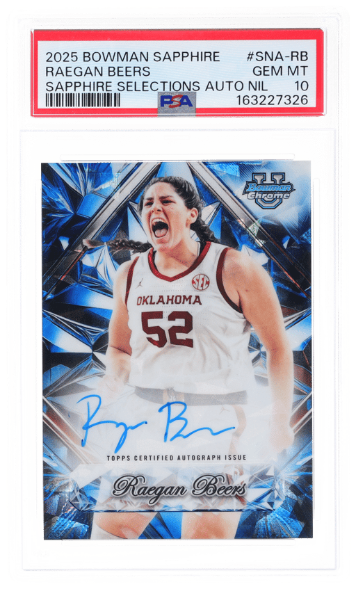 2025 Bowman Sapphire Edition Sapphire Selections Autograph Nil Raegan Beers #SNA-RB PSA 10