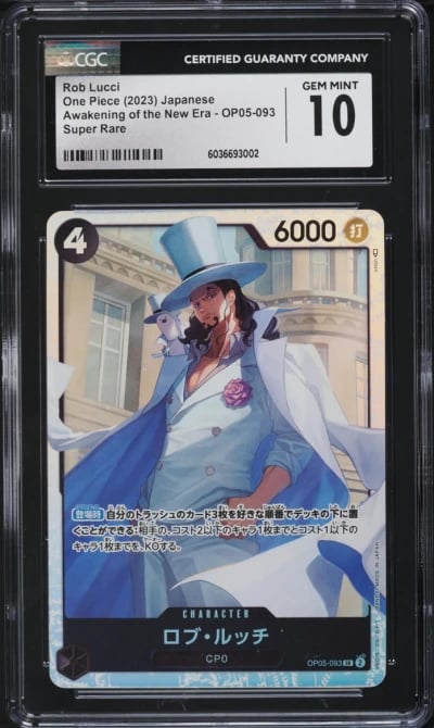 2023 One Piece Japanese Awakening Of The New Era Rob Lucci #OP05-093 CGC 10 GEM MINT