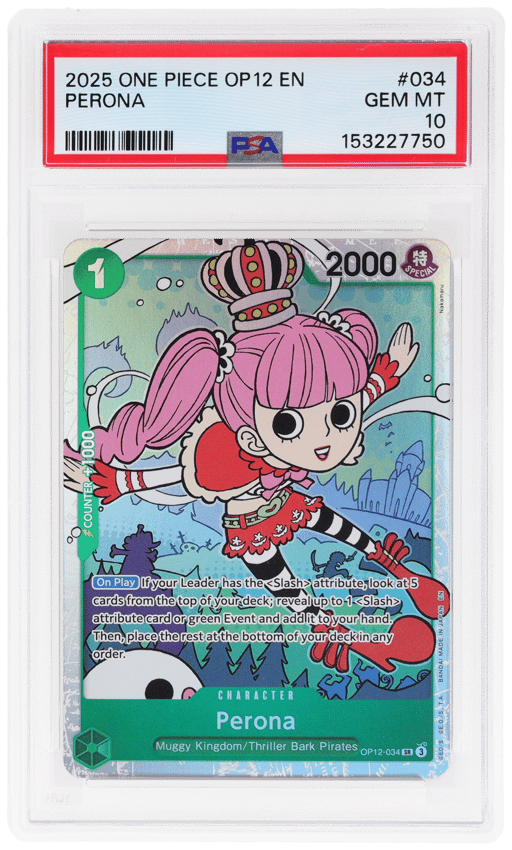 2025 One Piece Legacy of the Master Perona #OP12-034 PSA 10