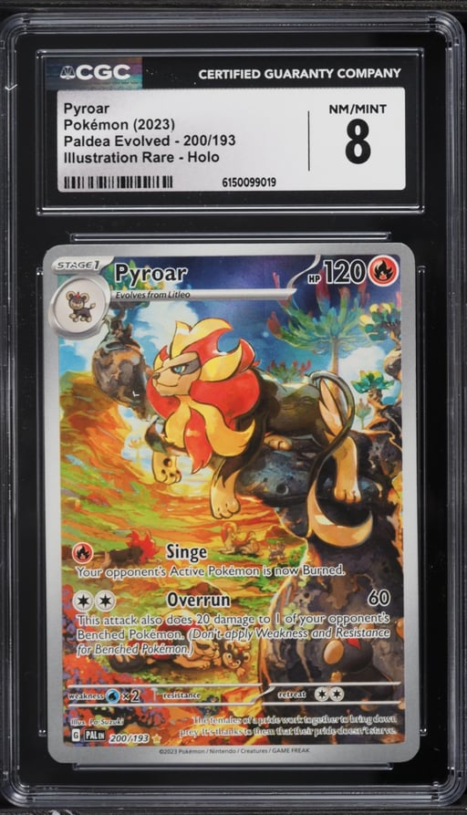 2023 Pokemon Scarlet & Violet Paldea Evolved IR Pyroar #200 CGC 8 NM-MT
