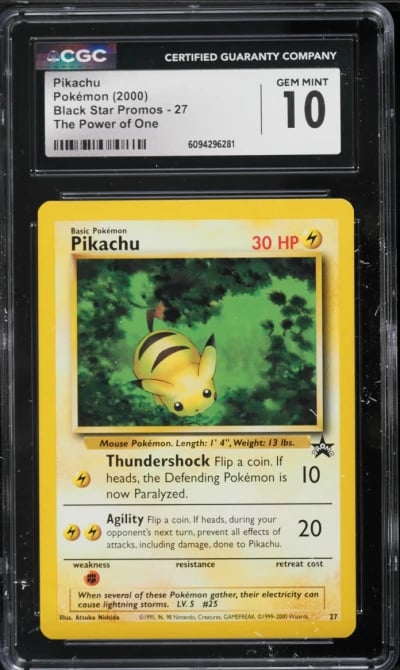 2000 Pokemon Black Star Promo Pikachu #27 CGC 10 GEM MINT