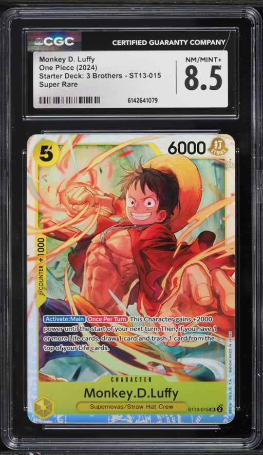 2024 One Piece Starter Deck: 3 Brothers Monkey D. Luffy #ST13-015 CGC 8.5 NM-MT+