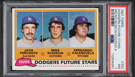 1981 Topps Fernando Valenzuela ROOKIE #302 PSA 7 NRMT