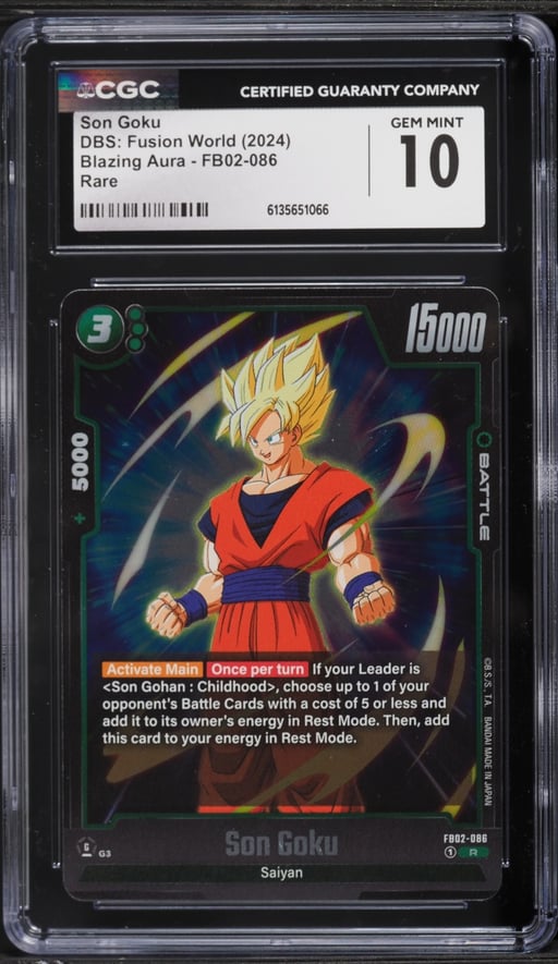 2024 Dragon Ball Super Fusion World Blazing Aura Son Goku #FB02-086 CGC 10 GEM MINT