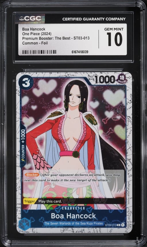 2024 One Piece Premium Booster: The Best Foil Boa Hancock #ST03-013 CGC 10 GEM MINT