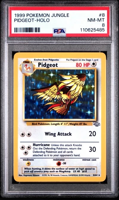 1999 POKEMON JUNGLE #8 PIDGEOT-H