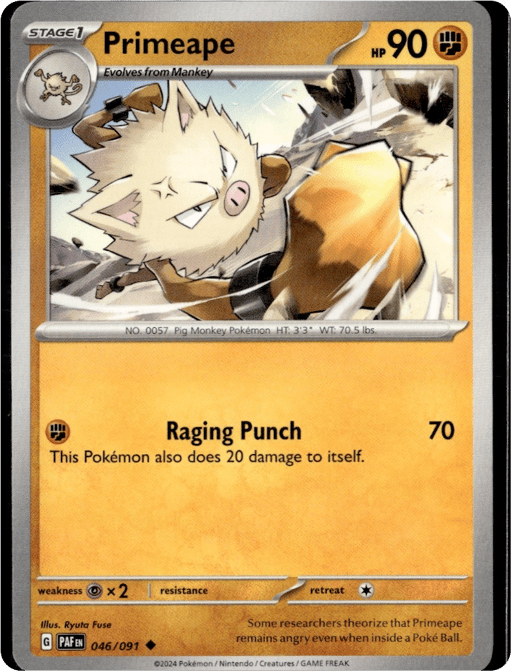 2024 Primeape #46 Paldean Fates