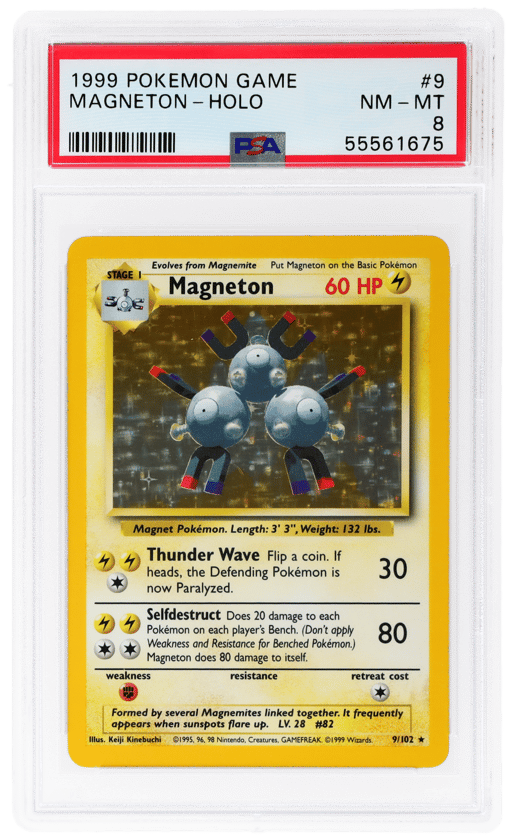 1999 Pokemon Game Holo Magneton #9 PSA 8