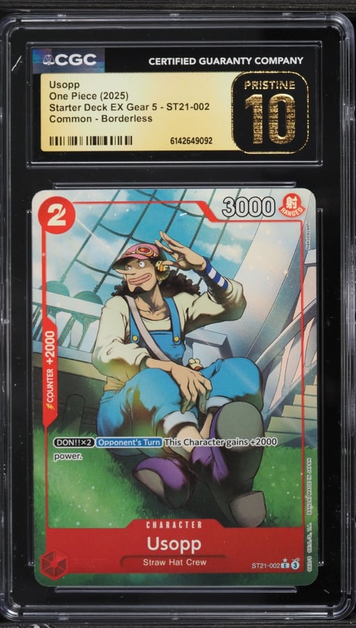 2025 One Piece Starter Deck EX Gear 5 Borderless Alt Art Usopp #ST21-002 CGC 10 PRISTINE