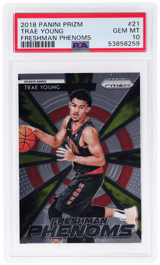 2018 Panini Prizm Freshman Phenoms Trae Young #21 PSA 10