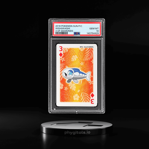 2016 Pokemon Sun Playing Cards 3 of Diamonds Wishiwashi PSA 10