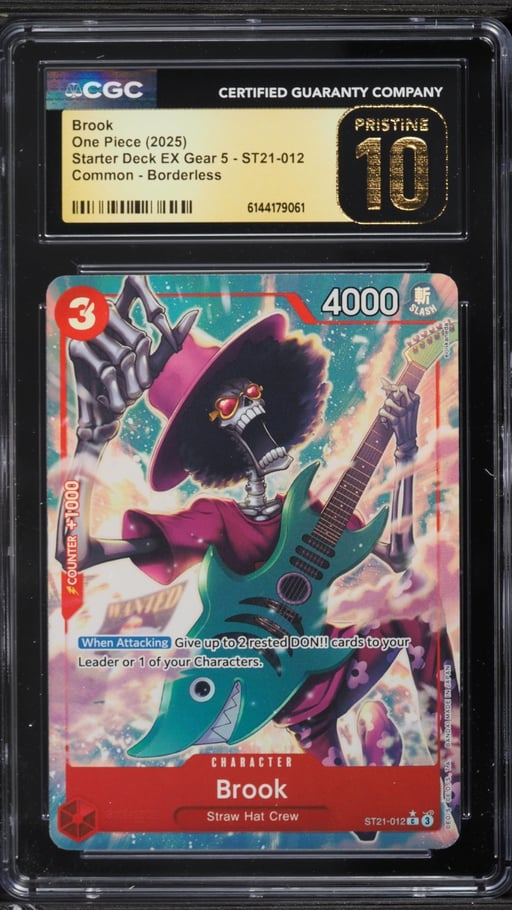 2025 One Piece Starter Deck EX Gear 5 Alt Art Brook #ST21-012 CGC 10 PRISTINE