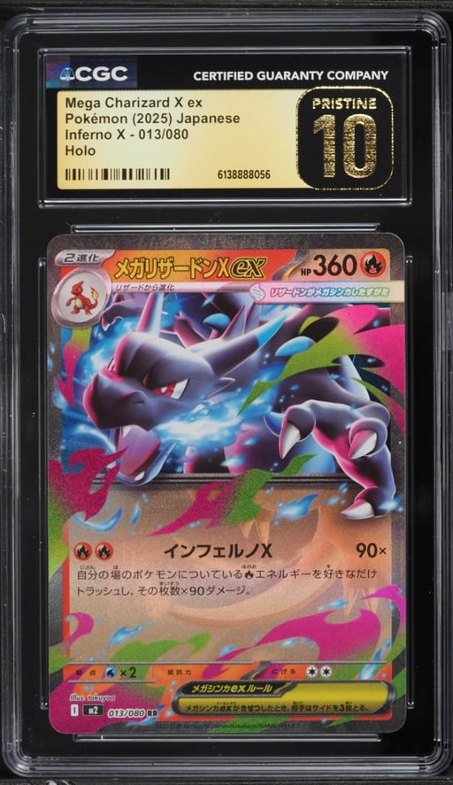 2025 Pokemon Japanese Mega Inferno X Holo Mega Charizard X EX #13 CGC 10 PRISTINE