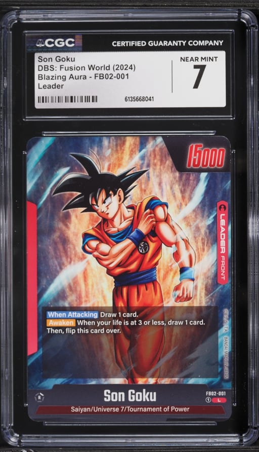 2024 Dragon Ball Super Fusion World Blazing Aura Son Goku L #FB02-001 CGC 7 NRMT