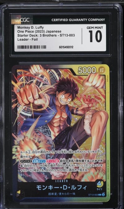 2023 One Piece Japanese Three Brothers Leader Foil Monkey D. Luffy CGC 10