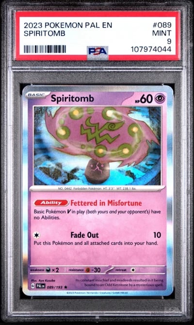 2023 POKEMON PAL EN-PALDEA EVOLVED #089 SPIRITOMB PSA 9