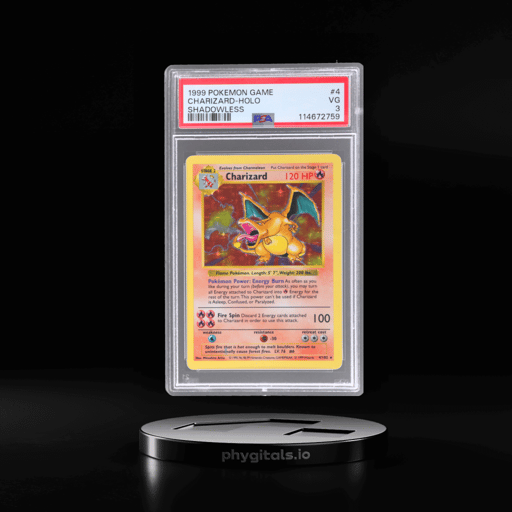 1999 Pokemon Game Shadowless Holo Charizard #4 PSA 3
