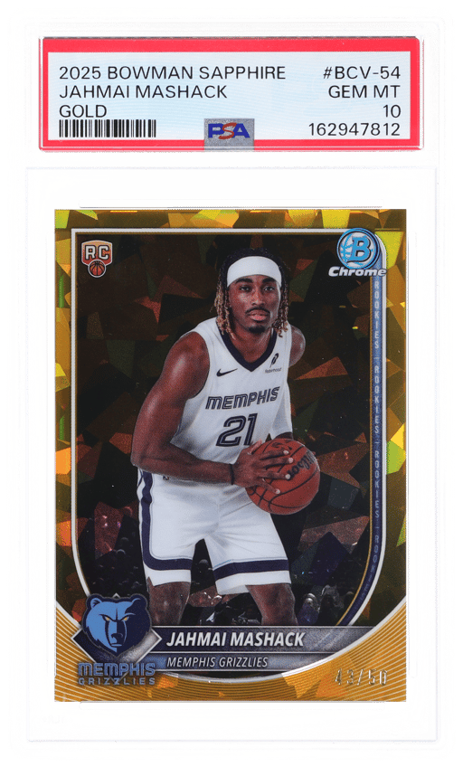 2025 Bowman Sapphire Edition Gold Jahmai Mashack #BCV-54 43/50 PSA 10