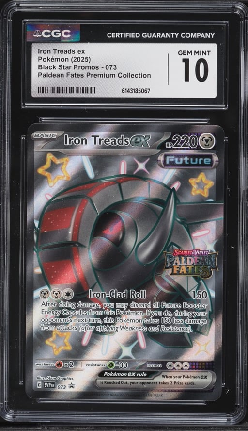 2025 Pokemon SV Promo Paldean Fates Premium Collection Full Art Iron Treads EX #73 CGC 10