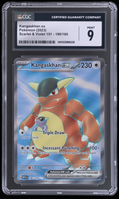 2023 Pokemon Scarlet and Violet 151 Ultra Rare Kangaskhan Ex #190 CGC 9