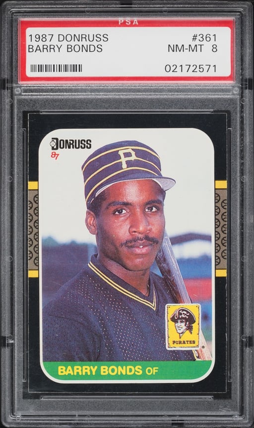 1987 Donruss Barry Bonds ROOKIE #361 PSA 8 NM-MT
