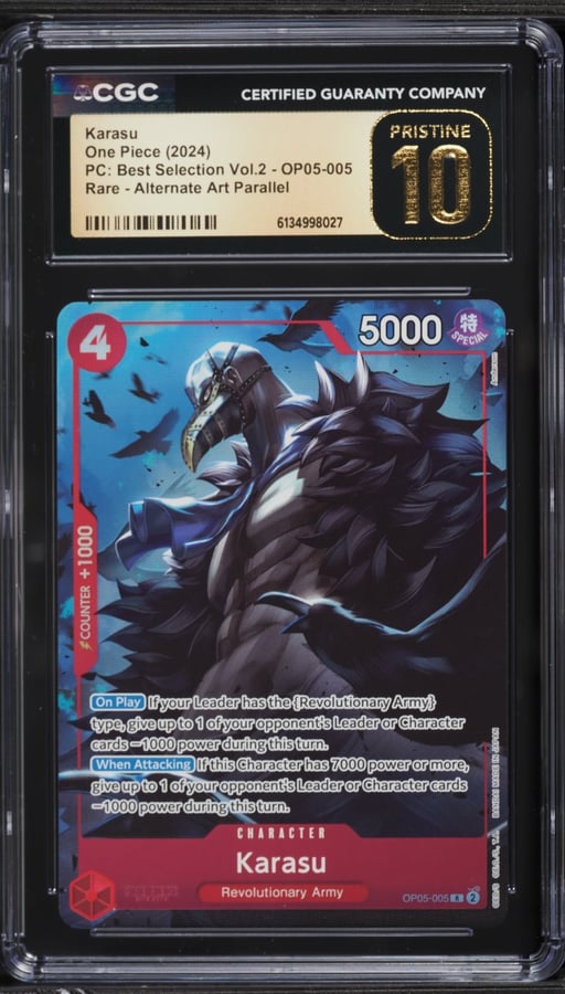 2024 One Piece Premium Collection Best Selection Vol. 2 Alt Art Karasu #OP05-005 CGC 10