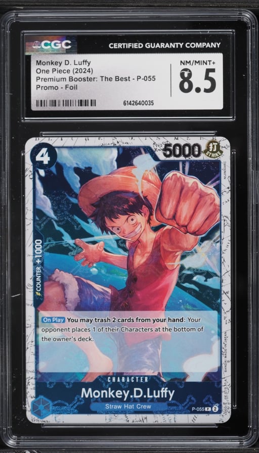 2024 One Piece Premium The Best Foil Monkey D. Luffy #P-055 CGC 8.5 NM-MT+