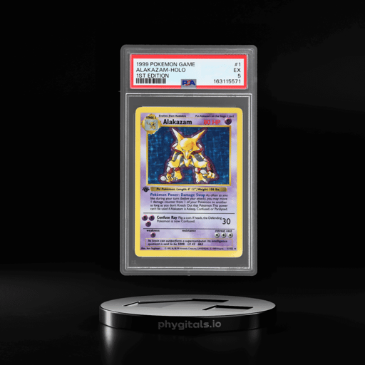 1999 Pokemon Base Set 1st Edition Holo Alakazam #1 PSA 5