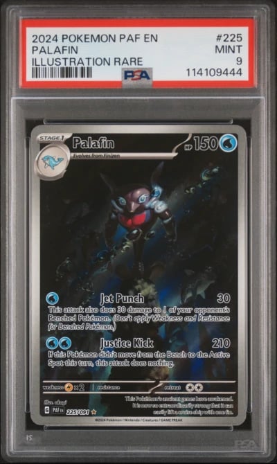 2024 POKEMON PAF EN-PALDEAN FATES ILLUSTRATION RARE #225 PALAFIN PSA 9