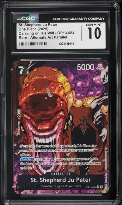 2025 One Piece Carrying On His Will Alt Art St. Shepherd Ju Peter #OP13-084 CGC 10 GEM MINT