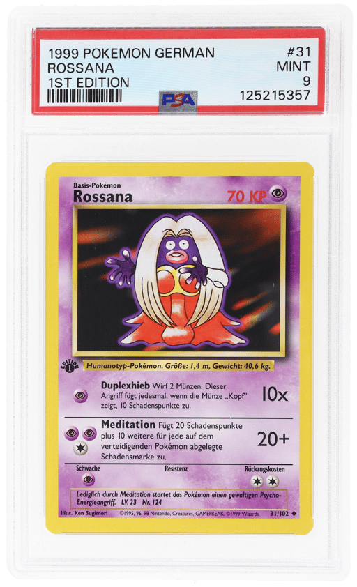 1999 Pokemon Base Set German 1st Edition Jynx #31 PSA 9