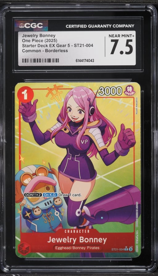 2025 One Piece Starter Deck EX Gear 5 Borderless Jewelry Bonney #ST21-004 CGC 7.5 NRMT+