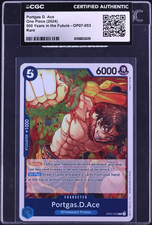 2024 One Piece 500 Years In The Future Portgas D. Ace #OP07-053 CGC AUTH