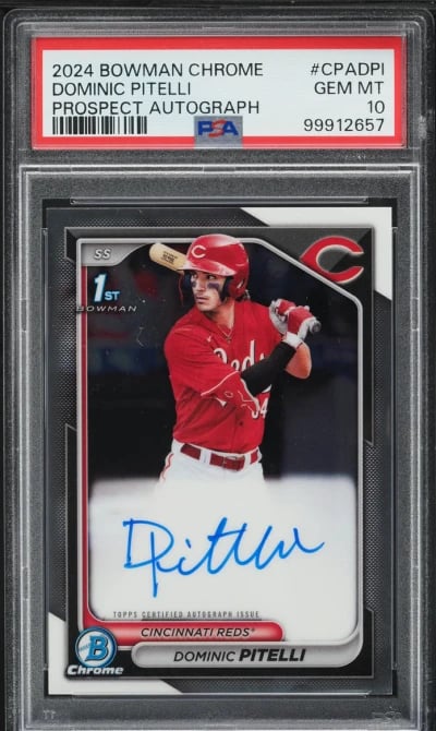 2024 Bowman Chrome Dominic Pitelli PROSPECT AUTO #CPA-DPI PSA 10 GEM MINT