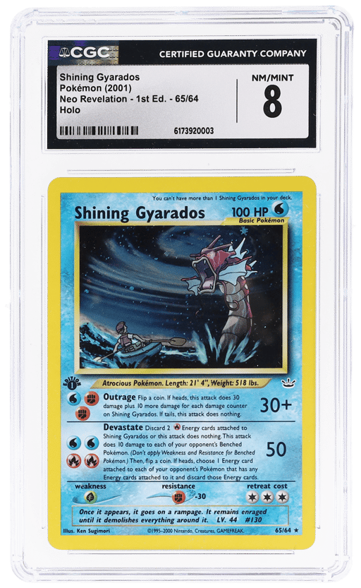 2001 Pokemon Neo Revelation 1st Edition Holo Shining Gyarados #65 CGC 8