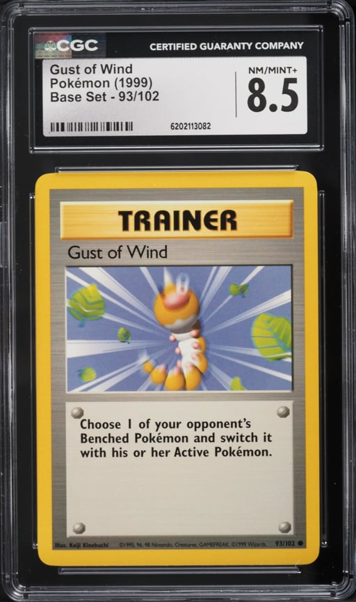 1999 Pokemon Base Set Gust Of Wind #93 CGC 8.5 NM-MT+