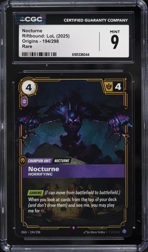 2025 Riftbound: League Of Legends Origins Nocturne #194 CGC 9 MINT