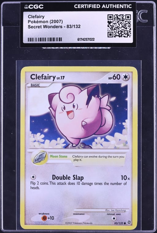 2007 Pokemon Dimond & Pearl Secret Wonders Clefairy #83 CGC AUTH