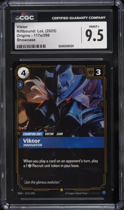 2025 Riftbound League Of Legends LoL Origins Viktor #117a CGC 9.5 MINT+