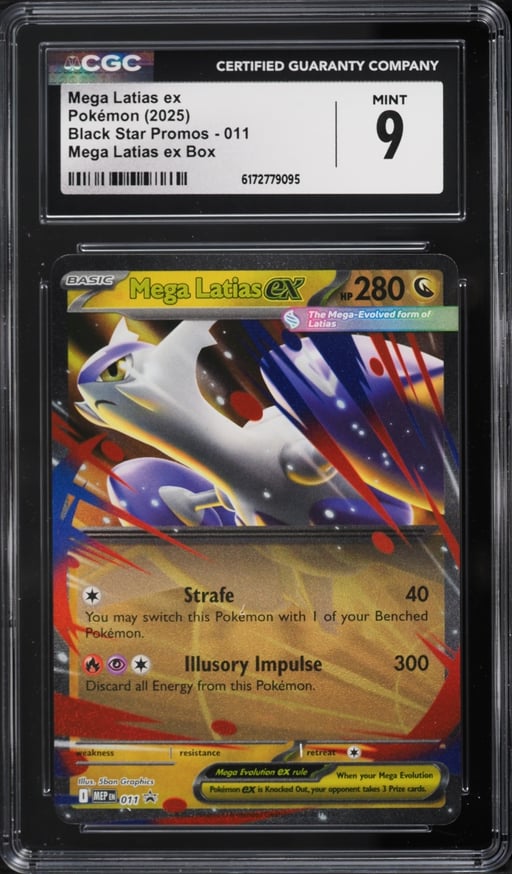 2025 Pokemon Mega Evolution Black Star Promo Box Mega Latias EX #011 CGC 9 MINT