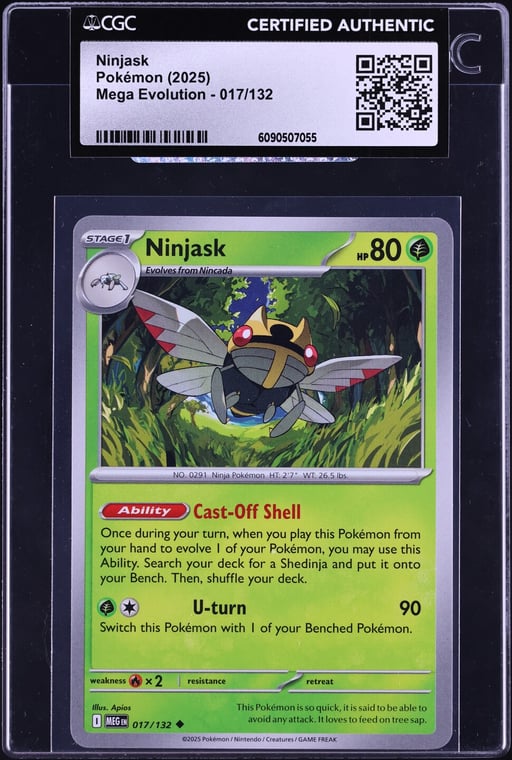 2025 Pokemon Mega Evolution Ninjask #17 CGC AUTH