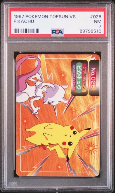1997-98 POKEMON TOPSUN VS #025 PIKACHU PSA 7