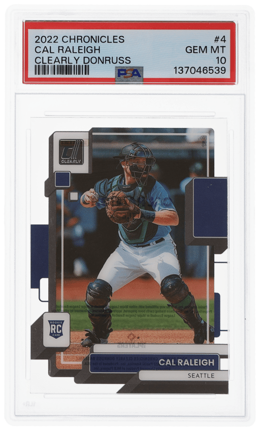 2022 Panini Chronicles Clearly Donruss Cal Raleigh #4 PSA 10