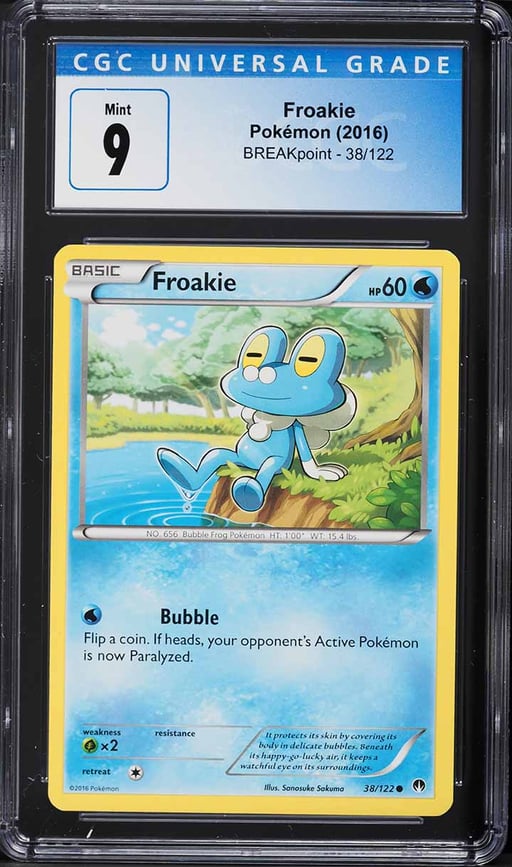 2016 Pokemon XY BREAKpoint Froakie #38 CGC 9 MINT
